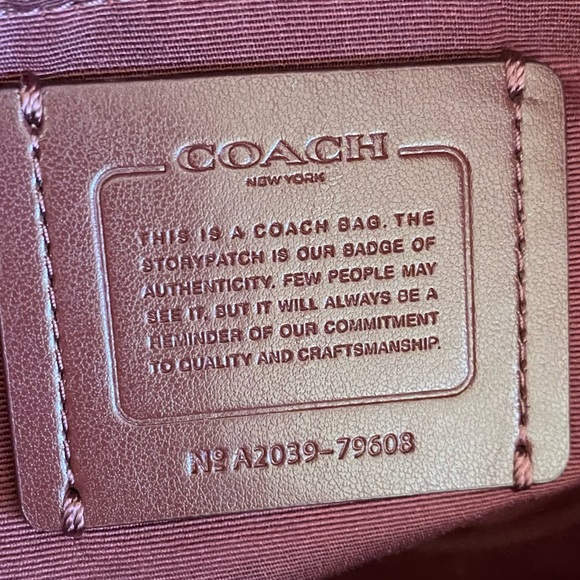 COACH  F79608 🧡💛POPPY💛🧡 CROSSGRAIN LEATHER GALLERY TOTE BAG 🌟EUC🌟 - Picture 12 of 17